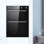 STATESMAN - 88cm 35/70L Built In Double Oven - Black - BDM373BL - Kitchenary