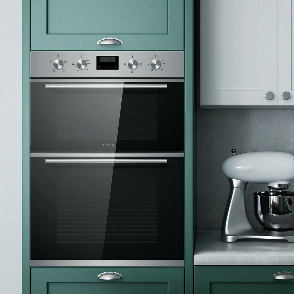 STATESMAN - 88cm 35/70L Built In Double Oven - Stainless Steel - BDM373SS - Kitchenary