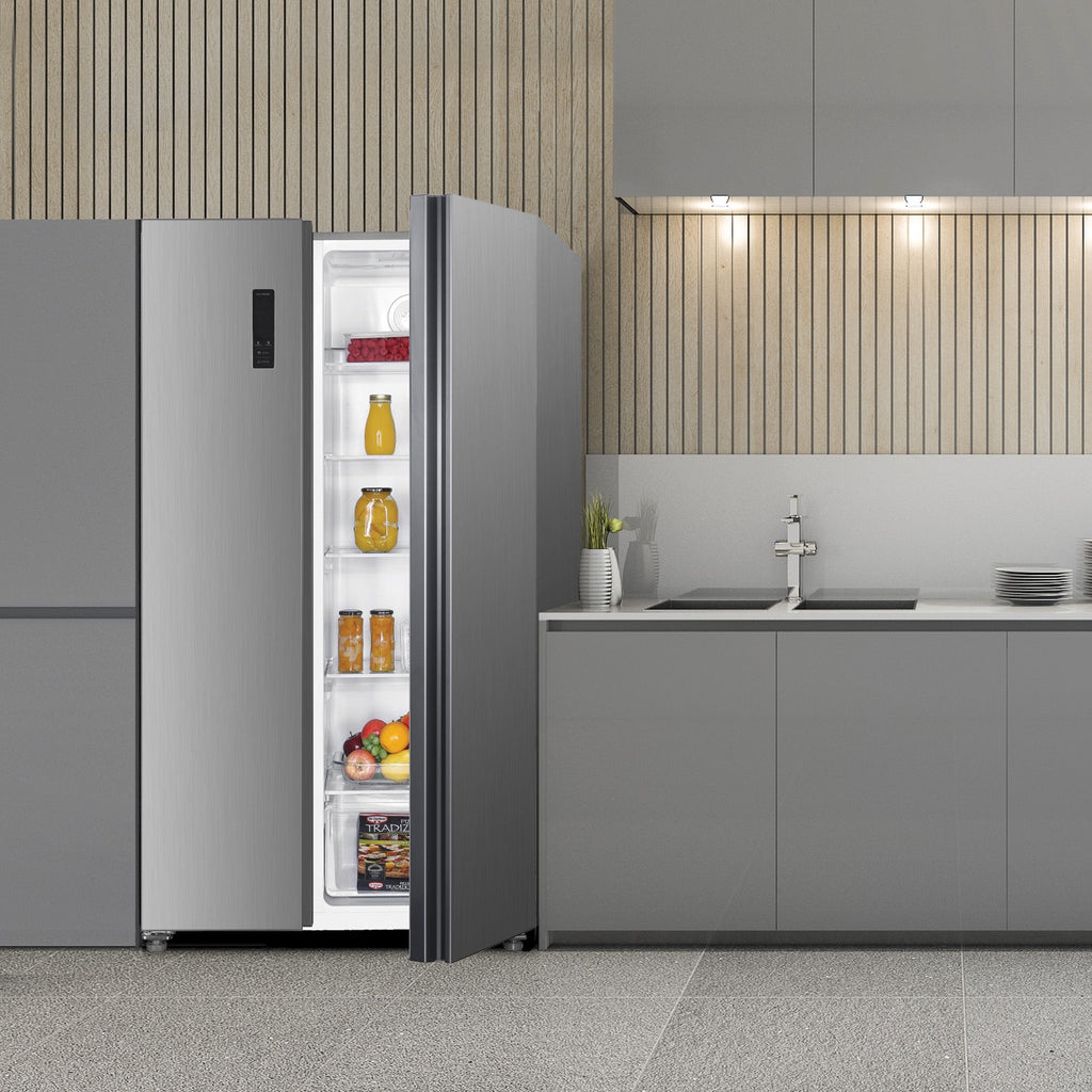 STATESMAN - American Side-By-Side Total No Frost Fridge Freezer - Inox - SBS177X - Kitchenary
