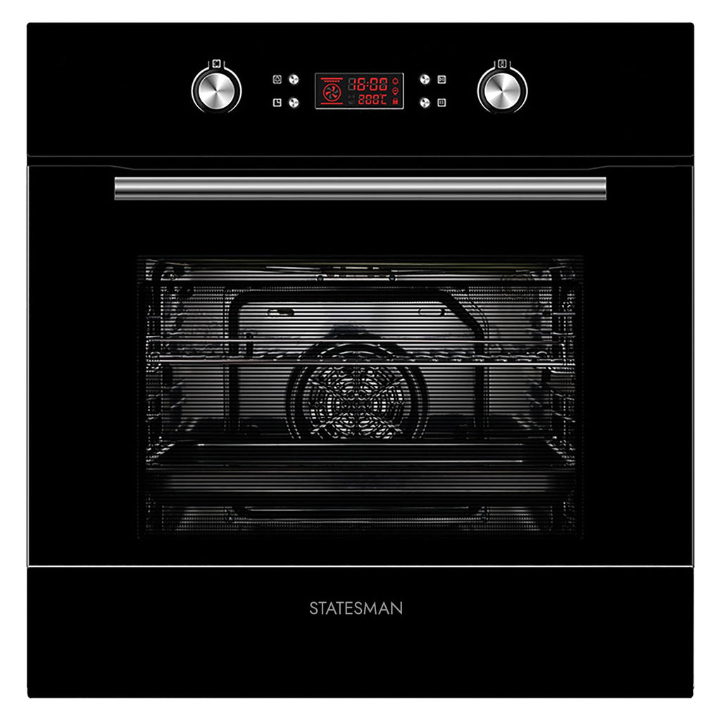 STATESMAN - Built In Multifunction Fan Oven - Black - BSM60BL - Kitchenary