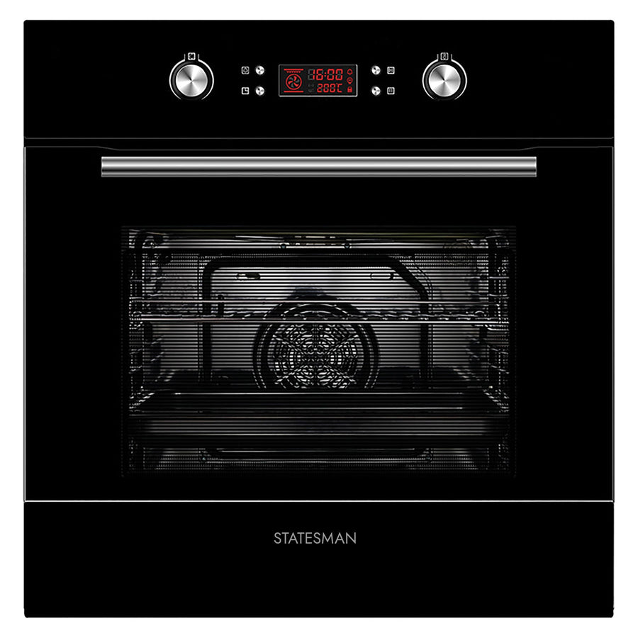 STATESMAN - Built In Multifunction Fan Oven - Black - BSM60BL - Kitchenary