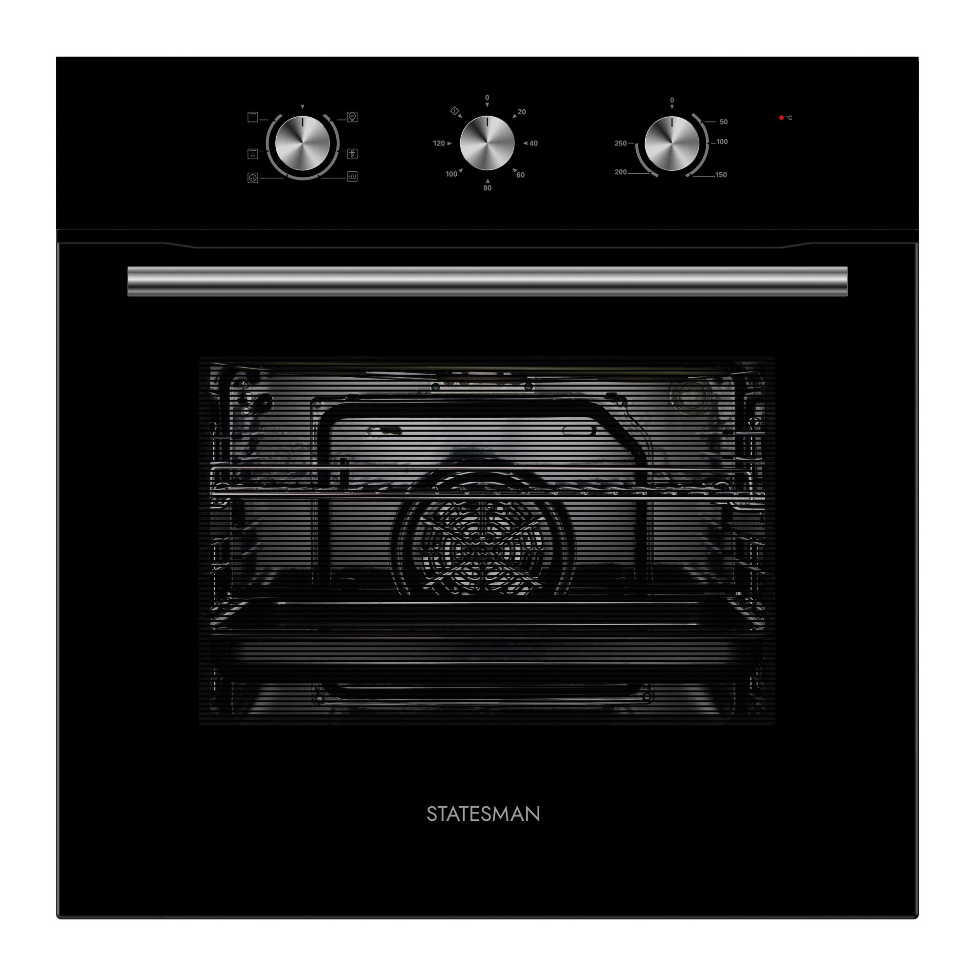 STATESMAN - Built-in Fan Oven - Black - BSF60BL - Kitchenary