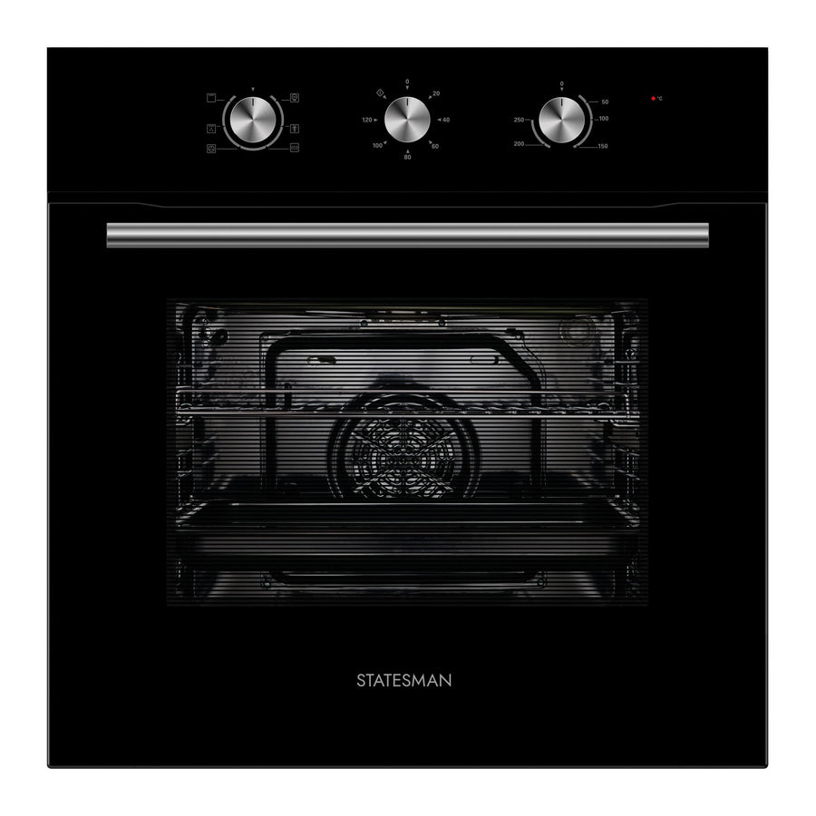 STATESMAN - Built-in Fan Oven - Black - BSF60BL - Kitchenary