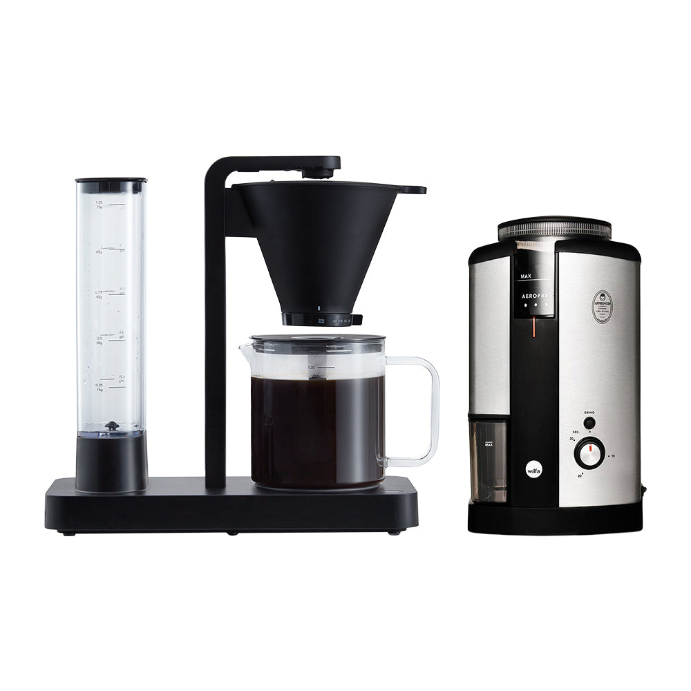 Wilfa Svart Performance Coffee Maker + FREE Svart Coffee Grinder (Silver)