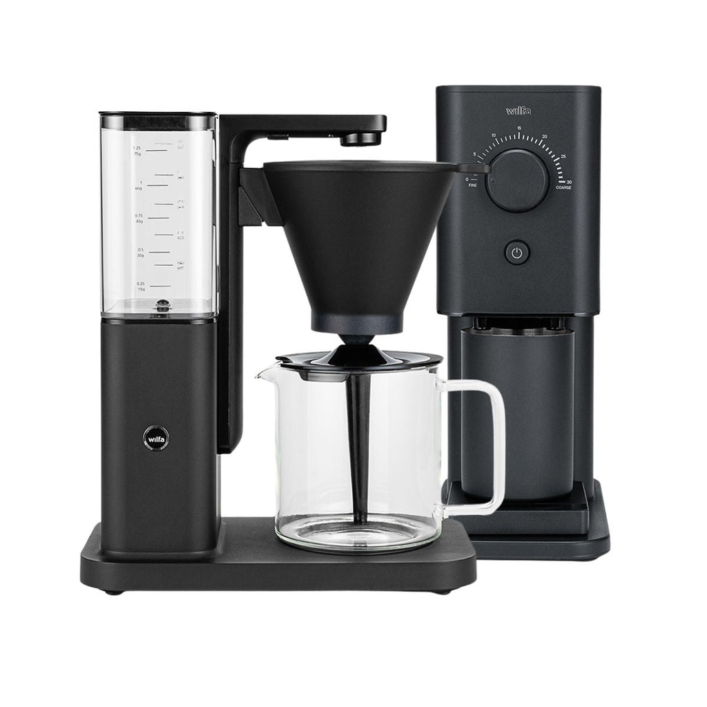 Wilfa Zense Coffee Maker (Black) and Zense Coffee Grinder (Black) Bundle